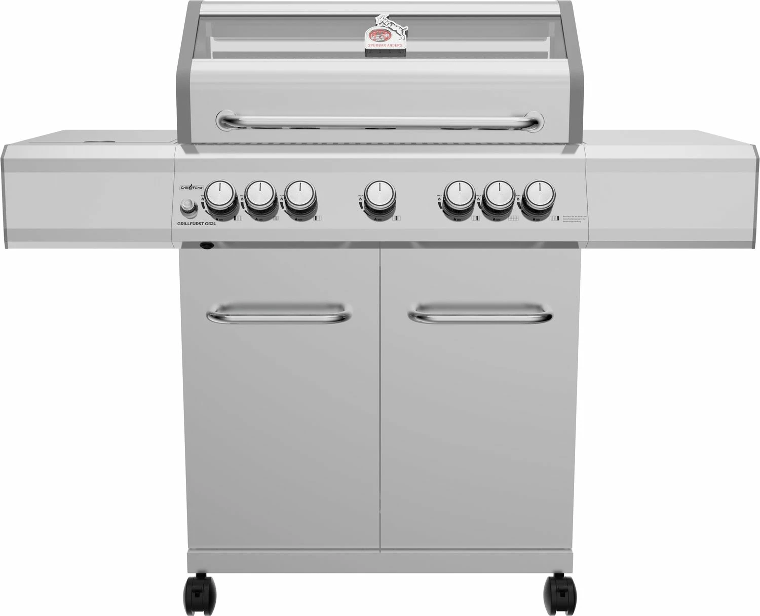 Grillfürst G521G 5-Brenner Edelstahl-Gasgrill - 1. FC Köln Edition - Gusseisenroste 3 Grillfürst G521G 5-Brenner Edelstahl-Gasgrill - 1. FC Köln Edition - Gusseisenroste