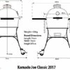 Kamado Joe Classic II Keramikgrill -Grillfuerst Speichern 16050 Kamado Joe Classic II Abmessungen
