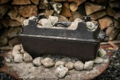 Grillfürst Dutch Oven Set BBQ Kastenform BK4 Aus Gusseisen - X-DEAL Inkl. Tragetasche / Aufbewahrungstasche, Gusseisen Pflege Und Deckelheber -Grillfuerst Speichern BBQ Kastenform Holzkohle