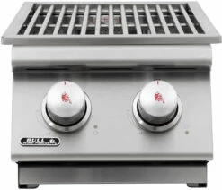 BULL Einbau Seitenbrenner Double / Edelstahl / Slide-In