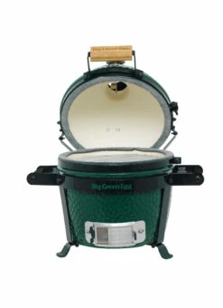 Big Green Egg Mini Keramikgrill Starter - Paket -Grillfuerst Speichern Big Green Egg Mini EGG Carrier Mini deckel geoeffnet