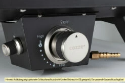 COZZE Pizzaofen Gas 34 Cm (13") Mit Thermometer - Inkl. Pizzastein -Grillfuerst Speichern COZZE PizzaofenGas Anschluss 2