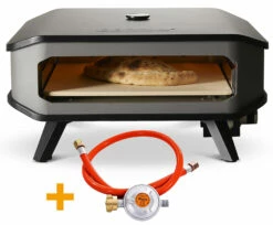 COZZE Pizzaofen Gas 42,5 Cm (17") Mit Thermometer - Inkl. Pizzastein
