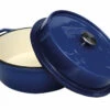 Grillfürst Emaillierter Dutch Oven Ohne Füsse DO4 - Blau -Grillfuerst Speichern Dutch Oven ohne Fuesse DO 4 blau offen