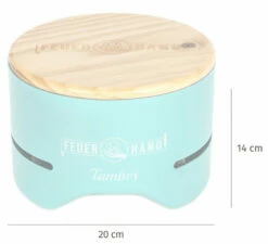 Feuerhand Tischgrill Tamber Lichtgrün -Grillfuerst Speichern Feuerhand Tischgrill Tamber Lichtgruen Abmessungen