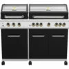 Grillfürst G750G Borussia Dortmund Edition 7-Brenner Doppelkammer - Gasgrill Mit Hochtemperaturbrenner, Seitenkocher, Heckbrenner Und Gusseisen Roste -Grillfuerst Speichern G750G BVB Gasgrill Doppelkammer Grill