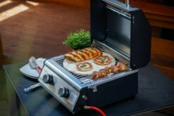 Grillfürst G201E 2-Brenner Gasgrill Portabel V2 - Campinggrill / Balkongrill - X-DEAL Inkl. Untergestell Und Tragetasche -Grillfuerst Speichern Grillfuerst Camping Gasgrill G201 Pizzastein 1