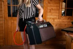 Grillfürst G201E 2-Brenner Gasgrill Portabel V2 - Campinggrill / Balkongrill - X-DEAL Inkl. Untergestell Und Tragetasche -Grillfuerst Speichern Grillfuerst Camping Gasgrill G201 Transport 1