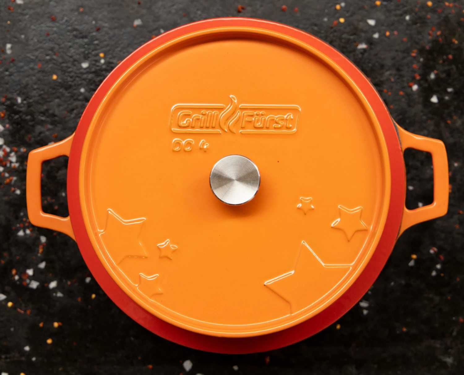 Grillfürst Emaillierter Dutch Oven Ohne Füsse DO4 - Orange 5 Grillfürst Emaillierter Dutch Oven Ohne Füsse DO4 - Orange – Bild 3