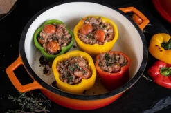 Grillfürst Emaillierter Dutch Oven Ohne Füsse DO7,5 - Orange -Grillfuerst Speichern Grillfuerst Dutch Oven farbig Beispiel DO7 5 orange Mood Paprika