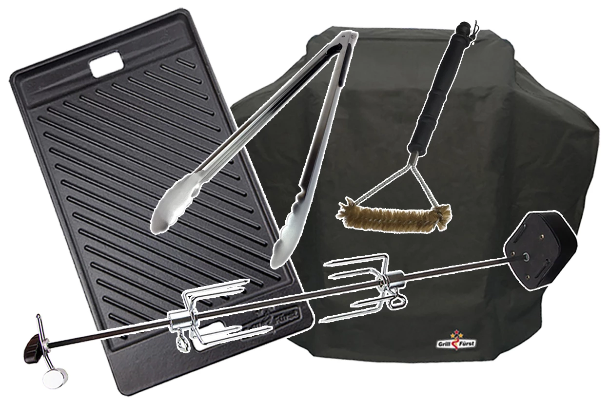Grillfürst S330G 3-Brenner Gasgrill Mit Seitenkocher Und Gusseisen Rosten - Inkl. Gasgrill Einsteigerpaket 3 Grillfürst S330G 3-Brenner Gasgrill Mit Seitenkocher Und Gusseisen Rosten - Inkl. Gasgrill Einsteigerpaket