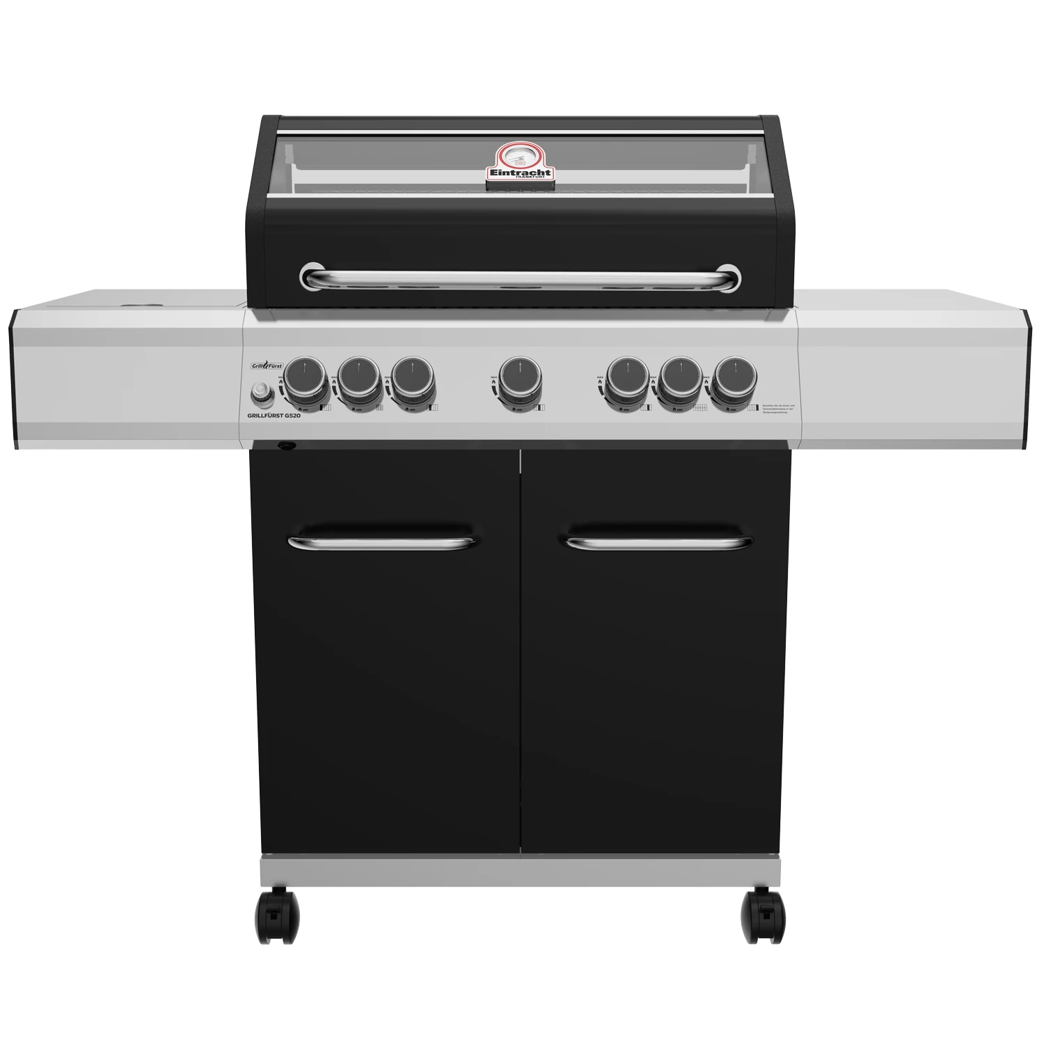 Grillfürst G520E 5-Brenner Gasgrill - Eintracht Frankfurt Edition - Edelstahlroste - X-DEAL Inkl. Zubehörpaket 3 Grillfürst G520E 5-Brenner Gasgrill - Eintracht Frankfurt Edition - Edelstahlroste - X-DEAL Inkl. Zubehörpaket