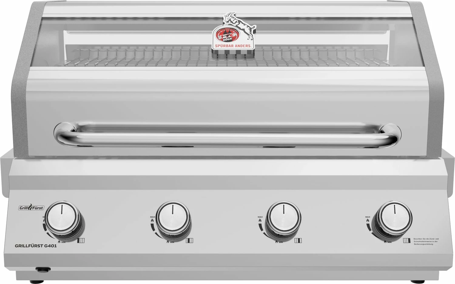 Grillfürst G401E 4-Brenner Einbaugrill - 1. FC Köln Edition - Edelstahlroste 3 Grillfürst G401E 4-Brenner Einbaugrill - 1. FC Köln Edition - Edelstahlroste