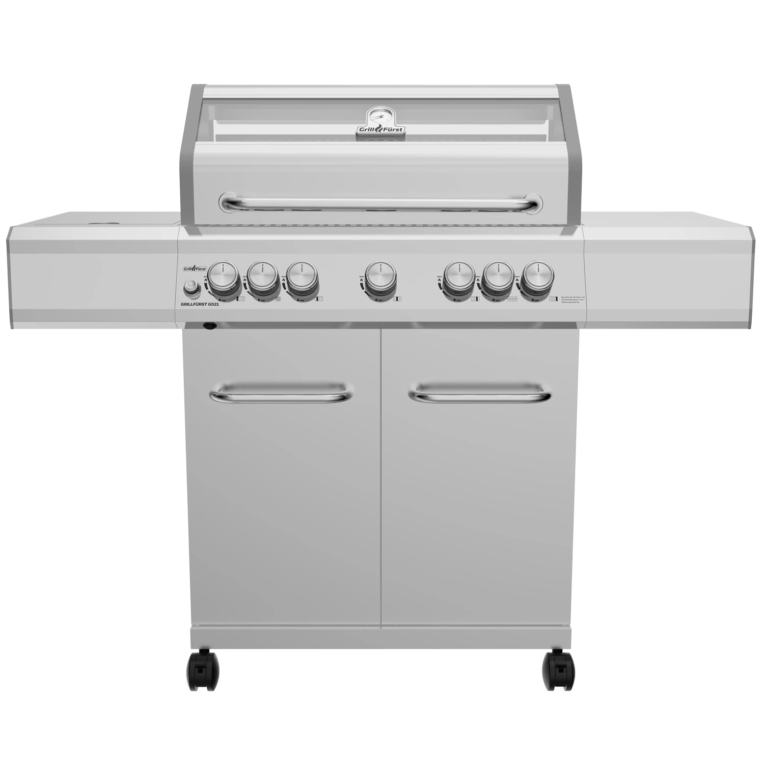 Grillfürst G521G 5-Brenner Edelstahl-Gasgrill Mit Hochtemperaturbrenner, Heckbrenner Und Gusseisen Rosten - X-DEAL Inkl. Zubehörpaket 3 Grillfürst G521G 5-Brenner Edelstahl-Gasgrill Mit Hochtemperaturbrenner, Heckbrenner Und Gusseisen Rosten - X-DEAL Inkl. Zubehörpaket