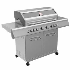 Grillfürst G621G 6-Brenner Edelstahl-Gasgrill - Eintracht Frankfurt Edition - Gusseisenroste