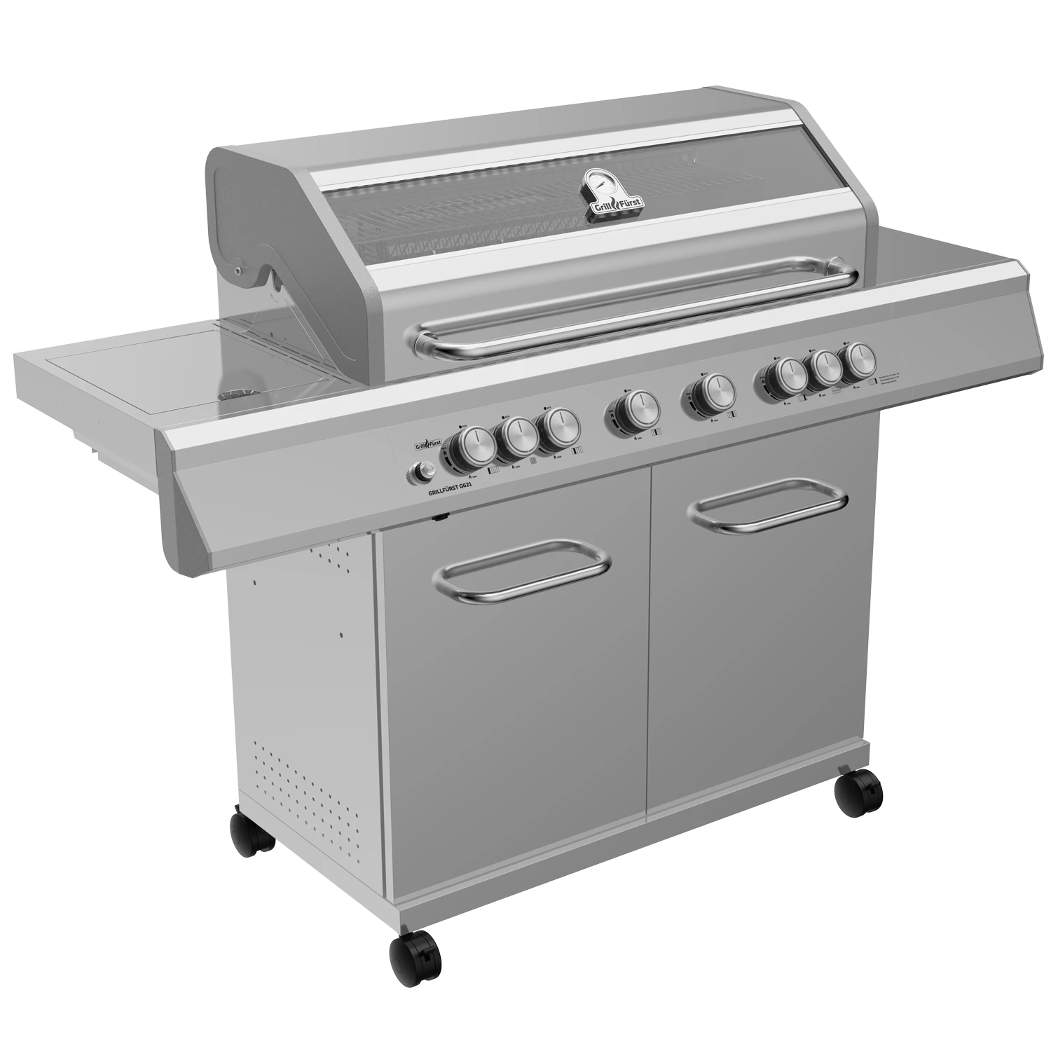 Grillfürst G621E 6-Brenner Edelstahl-Gasgrill Mit Hochtemperaturbrenner, Heckbrenner Und Edelstahl Rosten - X-DEAL Inkl. Zubehörpaket 4 Grillfürst G621E 6-Brenner Edelstahl-Gasgrill Mit Hochtemperaturbrenner, Heckbrenner Und Edelstahl Rosten - X-DEAL Inkl. Zubehörpaket – Bild 2