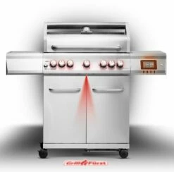 Grillfürst G521G Smart Grill - Mit Automatischer Temperatursteuerung, Hochtemperaturbrenner, Heckbrenner Und Gusseisen Rosten -Grillfuerst Speichern Grillfuerst Smart Grill G521 mit Bodenprojektion 1