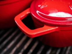 Grillfürst Dutch Oven Sternentöpfchen / Gusseisen Bräter - Emailliert - S - Rot -Grillfuerst Speichern Grillfuerst Sternentoepfchen S rot Griff