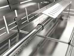 Knister Edelstahl-Gasgrill - Ausziehbarer Kompaktgrill 19 Knister Edelstahl-Gasgrill - Ausziehbarer Kompaktgrill -Grillfuerst Speichern Knister Edelstahl Gasgrill Kompaktgrill Brenner Detail