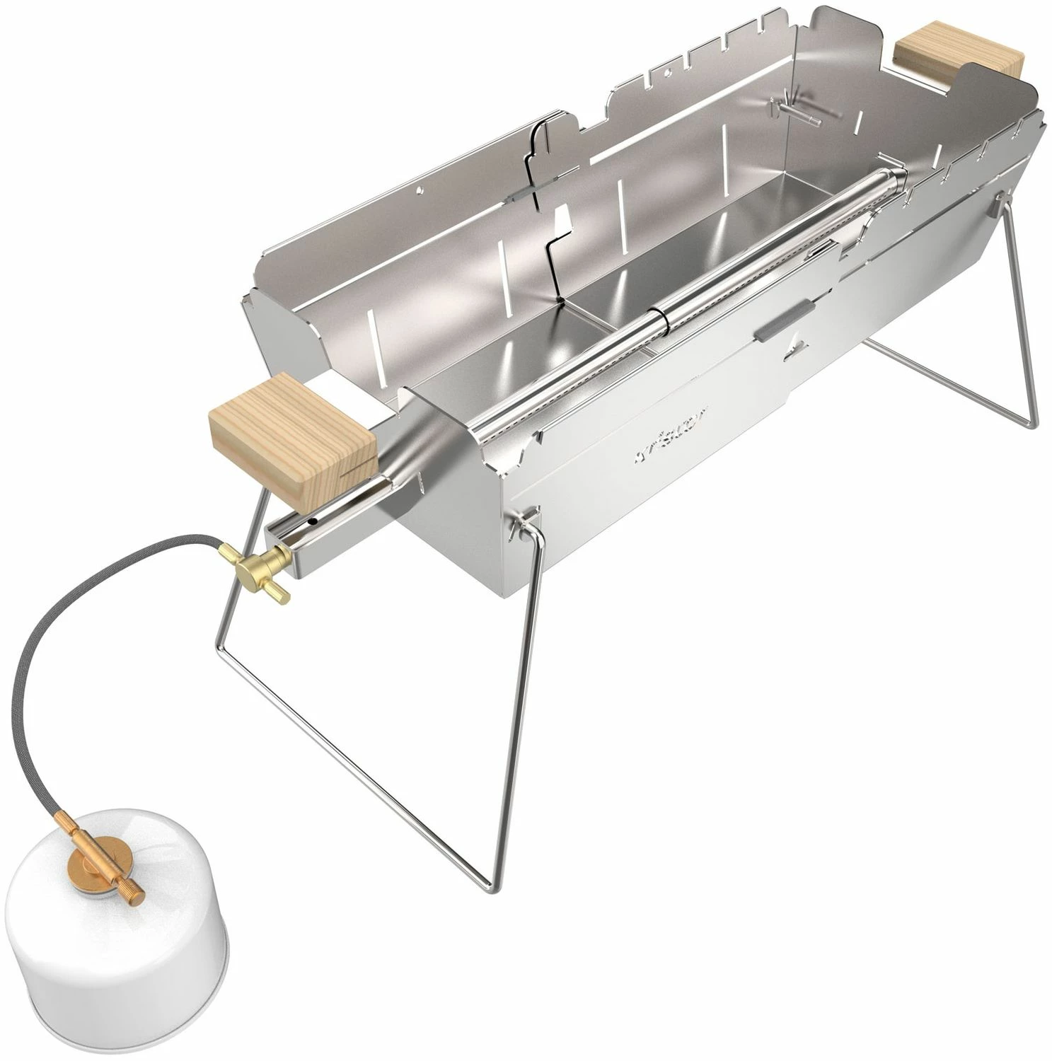 Knister Edelstahl-Gasgrill - Ausziehbarer Kompaktgrill 5 Knister Edelstahl-Gasgrill - Ausziehbarer Kompaktgrill – Bild 3