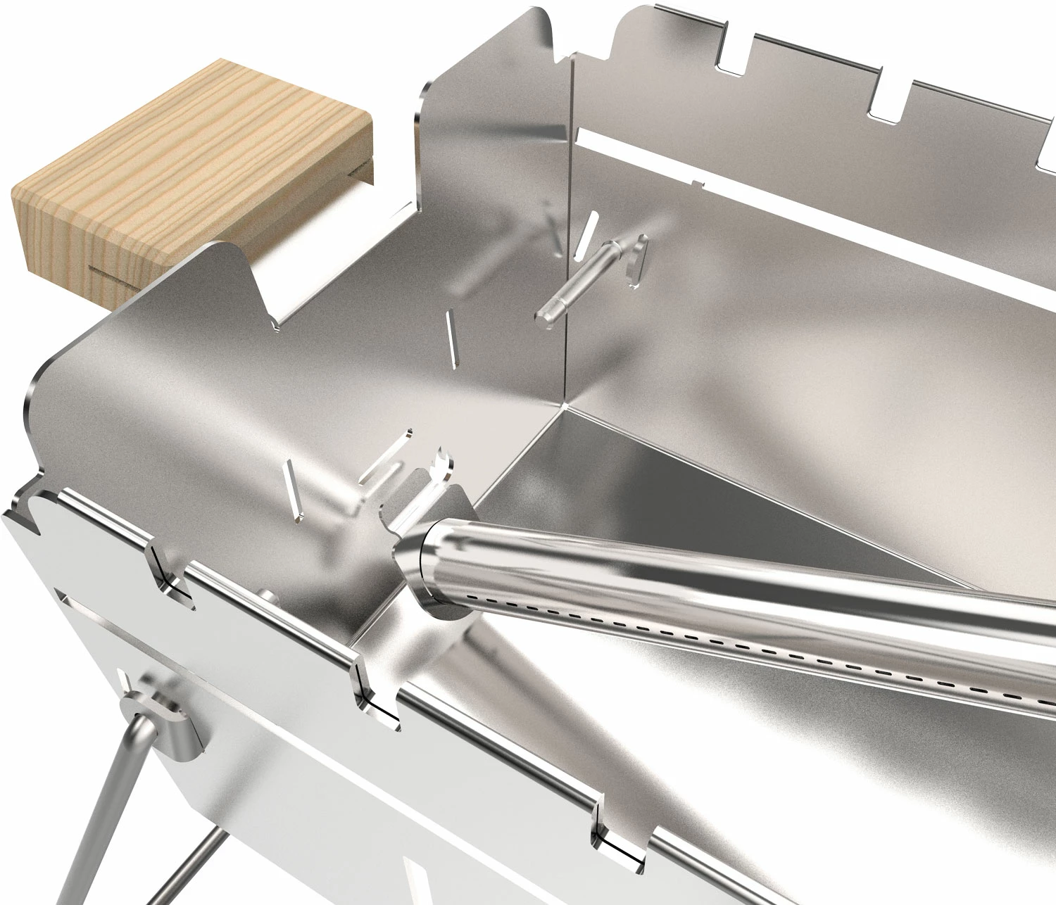 Knister Edelstahl-Gasgrill - Ausziehbarer Kompaktgrill 9 Knister Edelstahl-Gasgrill - Ausziehbarer Kompaktgrill – Bild 7