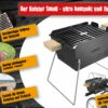 Knister Grill Small - Holzkohle Kompaktgrill -Grillfuerst Speichern Knister Grill Small Highlights