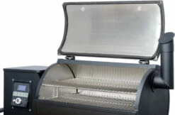 Moesta Pelletgrill Sheriff Inklusive Bambus Ablagebrett - Modell 2023 -Grillfuerst Speichern Moesta Sheriff Pelletgrill Deckel Garkammer 10593