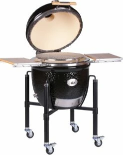 Monolith Grill LeCHEF PRO-Serie 2.0 Schwarz - MIT Gestell Und Seitentischen -Grillfuerst Speichern Monolith Keramik Grill Le Chef PRO Serie 2 0 121030 black 4