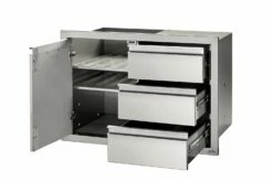 Napoleon Einbauschrank Mit Tür Und 3er Schubladen-Kombination (91 X 61 Cm) -Grillfuerst Speichern Napoleon Einbau Tuer 3er Schubladen Kombi offen