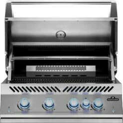 Napoleon 700-Series 32" BIG32 Edelstahl Einbaugrill Inkl. Drehspieß - Modell 2023 -Grillfuerst Speichern Napoleon Einbaugrill BIG32 Warmhalterost Edelstahl hinten