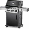 Napoleon Rogue SE 425 Gasgrill, Schwarz Mit Gussrosten, Sizzle Zone Und Heckbrenner - Hero Modell 2023 Inkl. Drehspieß -Grillfuerst Speichern Napoleon Gasgrill RSE425 schwarz Hero
