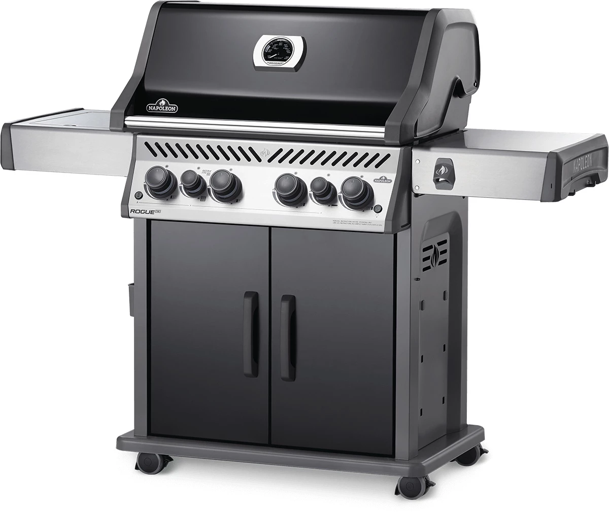 Napoleon Rogue SE 525 Gasgrill, Schwarz Mit Gussrosten, Sizzle Zone Und Heckbrenner - Modell 2023 3 Napoleon Rogue SE 525 Gasgrill, Schwarz Mit Gussrosten, Sizzle Zone Und Heckbrenner - Modell 2023