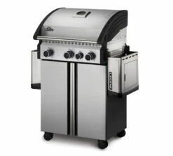 Napoleon Legend 410 Edelstahl Gasgrill - 3 Brenner Mit Seitenbrenner - Inkl. Napoleon Abdeckhaube -Grillfuerst Speichern Napoleon Legend LD410 Seitentische runtergeklappt 1