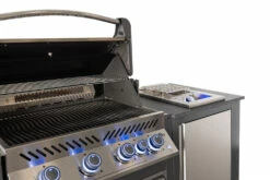 Napoleon Outdoor Küche Oasis Compact 105 Mit Prestige 500 Einbaugrill Und Einbau Sizzle Zone - Inkl. Arbeitsplatte Aus Feinsteinzeug -Grillfuerst Speichern Napoleon Oasis Compact P500 mit Sizzle Zone Seitenbrenner Set
