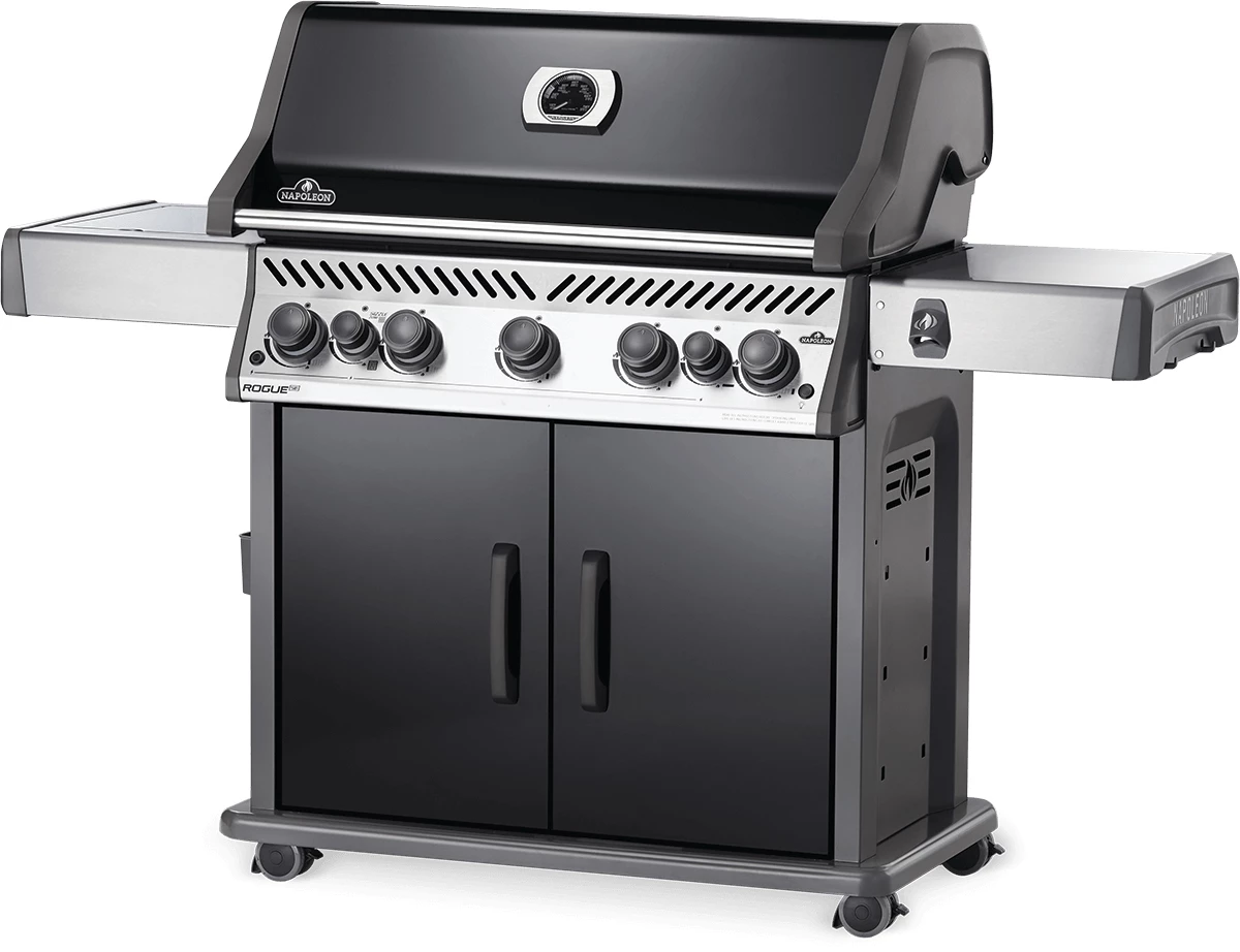 Napoleon Rogue SE 625 Gasgrill, Schwarz Mit Gussrosten, Sizzle Zone Und Heckbrenner - Modell 2023 3 Napoleon Rogue SE 625 Gasgrill, Schwarz Mit Gussrosten, Sizzle Zone Und Heckbrenner - Modell 2023