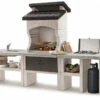 Palazzetti Outdoor Küche Grillkamin Bilbao Mit 2-flammiger Gaskochstelle Und Edelstahlspüle Inkl. Montagematerial -Grillfuerst Speichern Palazzetti Grillkamin Bibao