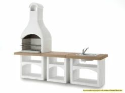 Palazzetti Outdoor Küche: Modul Grillkamin Brioni Inkl. Montagematerial -Grillfuerst Speichern Palazzetti Grillkamin Brioni Outdoor Kueche Kombi