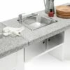 Palazzetti Gartenküche: Modul Spüle, Marmortech Grau -Grillfuerst Speichern Palazzetti Outdoor Kueche Modul Spuele Granit grau Kombination