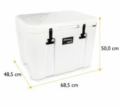 Petromax Kühlbox 50 Liter Alpenweiß - Inkl. Sitzkissen, Haft-Unterlage Und Einsatzkorb