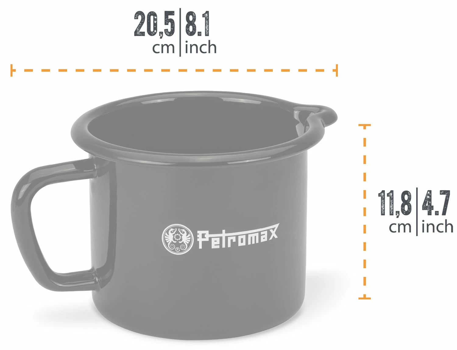 Petromax Emaille Milchtopf / 1400 Ml / Schwarz 5 Petromax Emaille Milchtopf / 1400 Ml / Schwarz – Bild 3