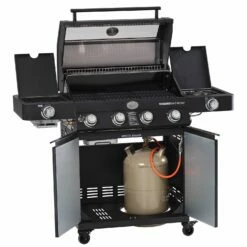 Rösle Gasgrill BBQ-Station Videro G4-S Vario+ Nero Schwarz - Modell 2023 - SMART Deal Inkl. Grillfürst Grill Control -Grillfuerst Speichern Roesle Videro G4 S Vario NERO matt schwarz offen 2