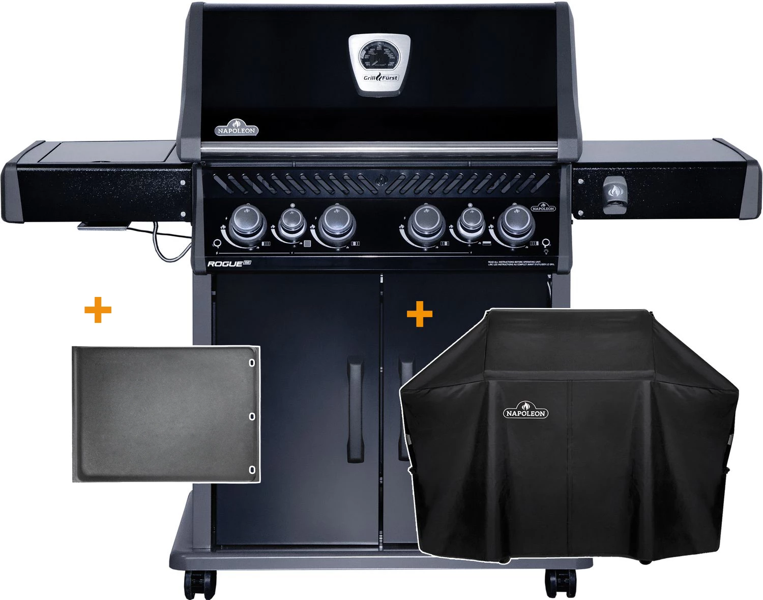 Napoleon Rogue SE 525 Gasgrill - All-black - Mit Sizzle Zone Und Heckbrenner - Grillfürst Edition Inkl. Abdeckhaube Im Karton + Gussplatte - Modell 2022 3 Napoleon Rogue SE 525 Gasgrill - All-black - Mit Sizzle Zone Und Heckbrenner - Grillfürst Edition Inkl. Abdeckhaube Im Karton + Gussplatte - Modell 2022