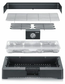 Severin Elektro Tischgrill Mit Grillrost - 2.200 Watt -Grillfuerst Speichern Severin Elektro Tischgrill PG8565 Aufbau