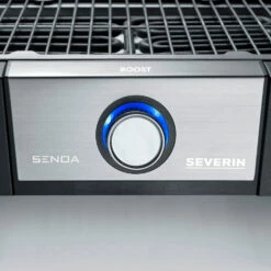 Severin Elektro Tischgrill SENOA Boost - Boost Zone 500°C - 3.000 W -Grillfuerst Speichern Severin Senoa boost s PG8113 Drehknopf beleuchtet blau