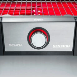 Severin Elektro Tischgrill SENOA Boost - Boost Zone 500°C - 3.000 W -Grillfuerst Speichern Severin Senoa boost s PG8113 Drehknopf beleuchtet rot