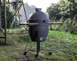 The Bastard Keramikgrill Urban Large - Complete - Schwarz Matt - Modell 2023 -Grillfuerst Speichern The Bastard Urban Large Keramikgrill Seitentische Untergestell