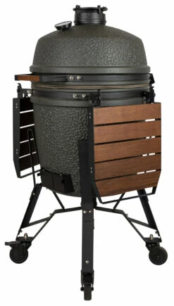 The Bastard Keramikgrill VX Large - Complete - Schwarz Matt - Modell 2023 -Grillfuerst Speichern The Bastard VX Keramikgrill Large Komplett Seitenablagen abgeklappt