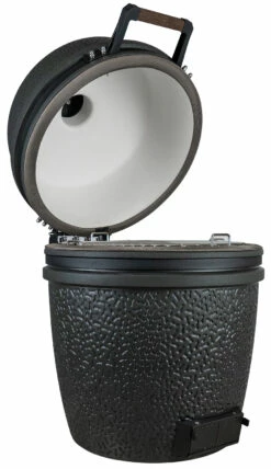 The Bastard Keramikgrill VX Large - Solo - Schwarz Matt - Modell 2023 -Grillfuerst Speichern The Bastard VX Keramikgrill Large Solo offen links