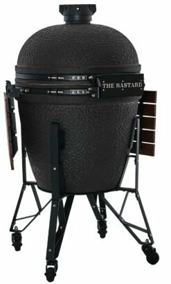 The Bastard Keramikgrill Urban XL - Complete - Schwarz Matt - Modell 2023 -Grillfuerst Speichern The Bastard XL Urban Keramikgrill BU210 Seitentisch abgeklappt