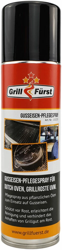 Grillfürst XXL Dutch Oven Set: Starterpaket Gusseisen - X-DEAL Mit Dutch Oven DO9+DO4, Kastenform BK4, Gusseisenpfanne Ø 30 Cm - Inkl. Großem Zubehörpaket -Grillfuerst Speichern grillfuerst gusseisen pflegespray 1